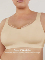 Plus Wireless Lounge Bra Beige