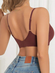 Solid Seamless Bralette DarkRed