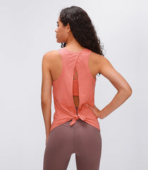 Sexy Back Open Loose Fit Women's Yoga Fitness Top
