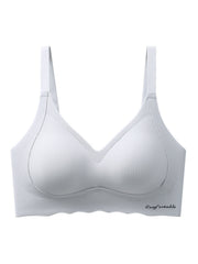 Adjustable Seamless Wireless Bra, Lifting, Gathering, Breathable & Comfortable LightGrey