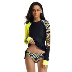 Rash Guards Swim Shirt Two Piece Swimsuit