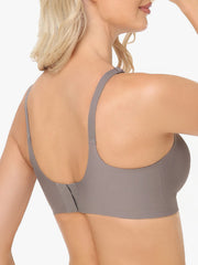 Mesh Bras for Women No Underwire Wireless Comfort Lift Push Up Bralettes for Women with Support and Bra Gray