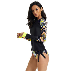 Rash Guards Swim Shirt Two Piece Swimsuit