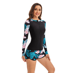 Long Sleeve Swimming Shirts with Bottom for Women