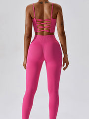 Seamless Rib Cross Back Yoga Bra