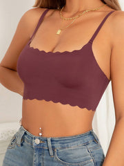 Milk & Coffee Seamless Wireless Bra VioletRed