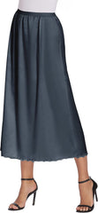 Avidlove Satin Half Slip Lace Long Underskirt S-XXL