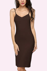 Avidlove Full Slips Chemise Nightgown V Neck Straight Dress Nightwear S-4XL