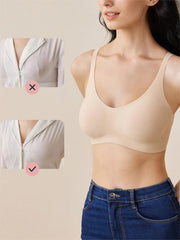 Wireless Racerback Lounge Bra Beige