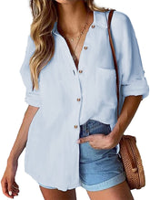 Blouse Tops with Pocket
