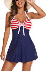 Avidlove Swimsuits for Two Piece Retro Tankini Set Halter Swimsuit Vintage Bathing Suits with Boyshorts