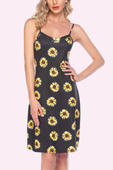 Avidlove Full Slips Chemise Nightgown V Neck Straight Dress Nightwear S-4XL