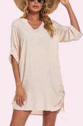 Avidlove Swimsuit Coverup for Beach Cover Up Dress V-Neck Bathing Suit Cover Ups Casual Loose Bikini Tunic Top
