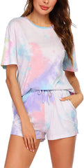 Tie Dye Printed Pajamas Set