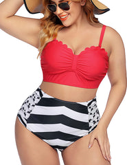 Avidlove Swimsuit for High Waisted Bikini Tummy Control 2 Piece Swimwear Bathing Suits S~4XL