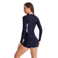 Rash Guard Long Sleeve Sun Shirt with Boyleg Bottom