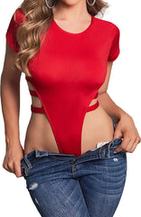 Avidlove Bodysuit Cut Out Short Sleeve Body Suits Leotard Tops Casual Daily Outfits T Shirts S-XXL