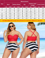 Avidlove Swimsuit for High Waisted Bikini Tummy Control 2 Piece Swimwear Bathing Suits S~4XL