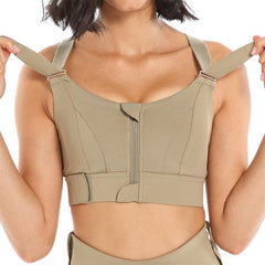 Adjustable Strap Women's Zipper Sports & Yoga Top