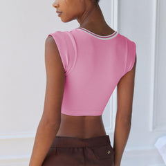 Cap Sleeve Cropped Top