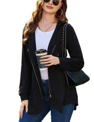Zip Up Hoodie Long Sleeve Hooded Sweatshirts