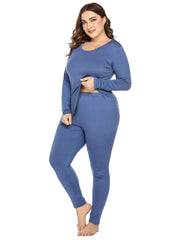 Plus Size Fleece Lined Pajama Set