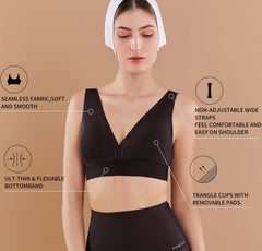 Bralettes for Women V-Neck Bras for Women HotPink