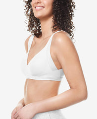 Underarm and Back-Smoothing Comfort Wireless Lightly Lined T-Shirt Bra White