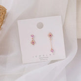 Korean Asymmetric Zircon Earrings