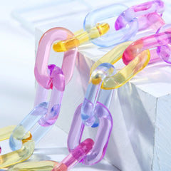 Acrylic Colorful Set Necklace Bracelet Earrings