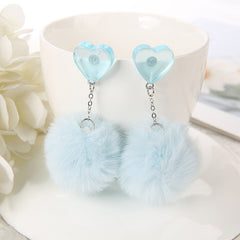 Cute Fur Heart Earrings