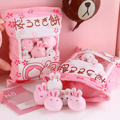 8 pcs Japanese Set Plush Rabbits