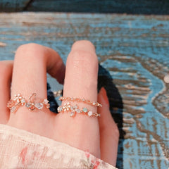 Heart & Flower Adjustable Rings