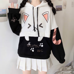 Harajuku Cat Ear Kawaii Hoodie