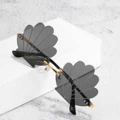 Retro Shell Rimless Sunglasses