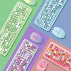 Colorful Wireless Keyboard & Mouse Kit