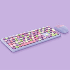 Colorful Wireless Keyboard & Mouse Kit