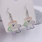 Kawaii Bear Transparent Earrings