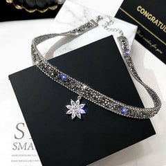 Crystal Flower Choker