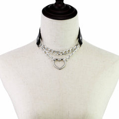 Metal Heart Choker