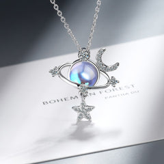 Moon & Planet Necklace