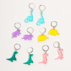 5 Pairs Acrylic Dinosaur Earrings