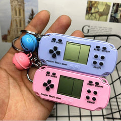 Retro game console keychain