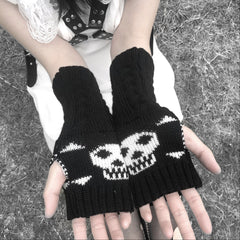 Harajuku Style Skull Arm Warmers
