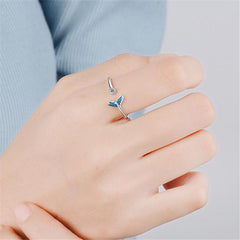 Blue Fishtail Open Ring