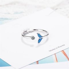 Blue Fishtail Open Ring