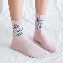 Colored Cartoon Cat Socks
