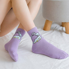 Colored Cartoon Cat Socks