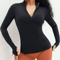 Breathable Long Sleeve Women's Sports & Fitness Thumb Hole Shirt