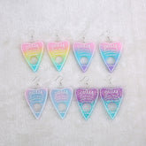 Multicolor Resin Ouija Earrings